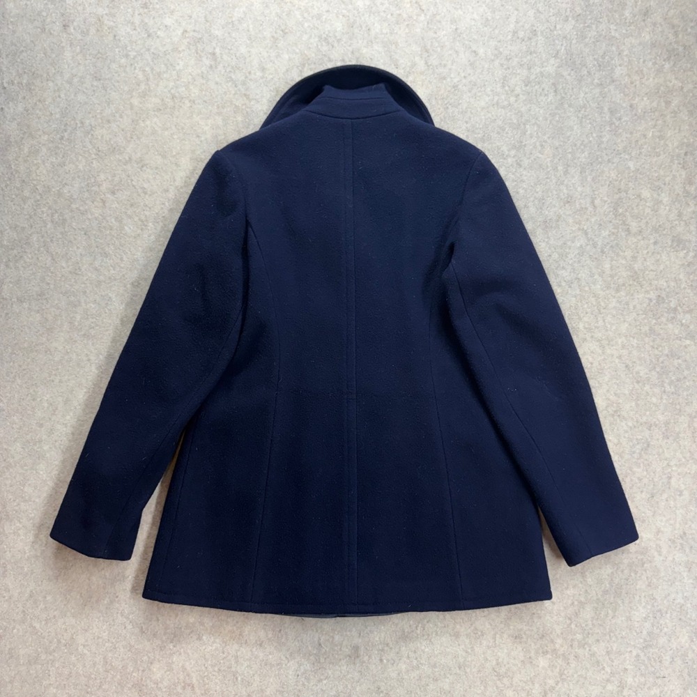 Vintage Navy Blue Wool Double Breasted Peacoat Women Small Dark Academia Preppy - Picture 4 of 11